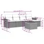6-piece garden sofa set and black synthetic rattan cushions by , Garden sets - Ref: Foro24-3256868, Price: 347,68 €, Discount: %