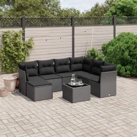 8-piece garden sofa set and black synthetic rattan cushions by , Garden sets - Ref: Foro24-3263221, Price: 506,93 €, Discount: %