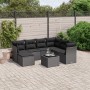 8-teiliges Gartensofa-Set und schwarze synthetische Rattankissen von , Gartensets - Ref: Foro24-3263221, Preis: 494,76 €, Rab...