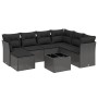 8-teiliges Gartensofa-Set und schwarze synthetische Rattankissen von , Gartensets - Ref: Foro24-3263221, Preis: 494,76 €, Rab...