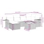 7-teiliges Garten-Essset und schwarze Kissen aus synthetischem Rattan von , Gartensets - Ref: Foro24-3263801, Preis: 446,22 €...