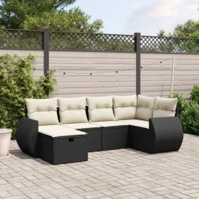 6-piece garden sofa set and black synthetic rattan cushions by , Garden sets - Ref: Foro24-3264102, Price: 391,39 €, Discount: %