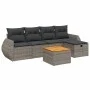 6-teiliges Gartenmöbel-Set und graue synthetische Rattankissen von , Gartensets - Ref: Foro24-3265057, Preis: 358,35 €, Rabat...