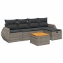 Set de muebles de jardín 6 pzas y cojines ratán sintético gris de , Conjuntos de jardín - Ref: Foro24-3265057, Precio: 352,09...