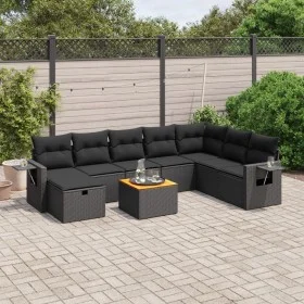 8-piece garden sofa set and black synthetic rattan cushions by , Garden sets - Ref: Foro24-3264982, Price: 568,62 €, Discount: %