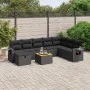 8-piece garden sofa set and black synthetic rattan cushions by , Garden sets - Ref: Foro24-3264982, Price: 568,62 €, Discount: %