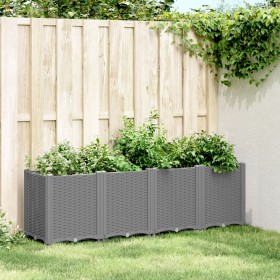 Jardinera PP gris claro 160x40x53 cm de , Maceteros y jardineras - Ref: Foro24-367857, Precio: 133,27 €, Descuento: %