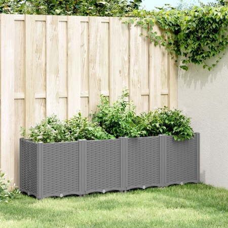 Hellgrauer Pflanzkasten aus PP, 160 x 40 x 53 cm von , Töpfe und Pflanzgefäße - Ref: Foro24-367857, Preis: 133,27 €, Rabatt: %