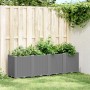 Hellgrauer Pflanzkasten aus PP, 160 x 40 x 53 cm von , Töpfe und Pflanzgefäße - Ref: Foro24-367857, Preis: 133,27 €, Rabatt: %