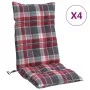 Cojines para silla respaldo alto 4 uds tela Oxford cuadros rojo de , Cojines para sillas y sofás - Ref: Foro24-377642, Precio...