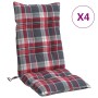 High back chair cushions 4 pcs Oxford fabric red plaid by , Cushions for chairs and sofas - Ref: Foro24-377642, Price: 95,58 ...