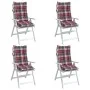 Cojines para silla respaldo alto 4 uds tela Oxford cuadros rojo de , Cojines para sillas y sofás - Ref: Foro24-377642, Precio...