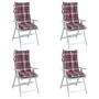 High back chair cushions 4 pcs Oxford fabric red plaid by , Cushions for chairs and sofas - Ref: Foro24-377642, Price: 95,58 ...
