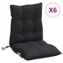 Niedriglehner-Stuhlkissen, 6 Stück, Oxford-Stoff, schwarz von , Kissen für Stühle und Sofas - Ref: Foro24-377694, Preis: 145,...