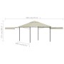 Gazebo with double extendable cream roof 3x3x2.75m 180g/m² by vidaXL, Tents and gazebos - Ref: Foro24-48003, Price: 228,68 €,...