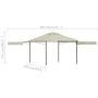Gazebo with double extendable cream roof 3x3x2.75m 180g/m² by vidaXL, Tents and gazebos - Ref: Foro24-48003, Price: 224,88 €,...