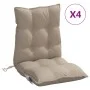 Low back chair cushions 4 pcs gray taupe Oxford fabric by , Cushions for chairs and sofas - Ref: Foro24-377696, Price: 88,97 ...