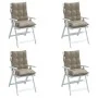 Low back chair cushions 4 pcs gray taupe Oxford fabric by , Cushions for chairs and sofas - Ref: Foro24-377696, Price: 88,97 ...