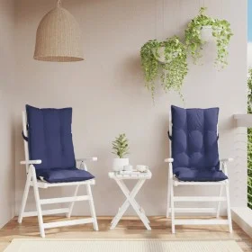 Kissen für Hochlehner, 2 Stück, marineblauer Oxford-Stoff von , Kissen für Stühle und Sofas - Ref: Foro24-377668, Preis: 52,2...