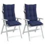High back chair cushions 2 pcs navy blue Oxford fabric by , Cushions for chairs and sofas - Ref: Foro24-377668, Price: 52,15 ...