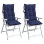 Kissen für Hochlehner, 2 Stück, marineblauer Oxford-Stoff von , Kissen für Stühle und Sofas - Ref: Foro24-377668, Preis: 56,0...