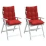 2 Stück Stuhlkissen mit niedriger Rückenlehne, Oxford-Stoff, Rot von , Kissen für Stühle und Sofas - Ref: Foro24-377689, Prei...