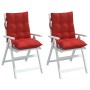 2 Stück Stuhlkissen mit niedriger Rückenlehne, Oxford-Stoff, Rot von , Kissen für Stühle und Sofas - Ref: Foro24-377689, Prei...