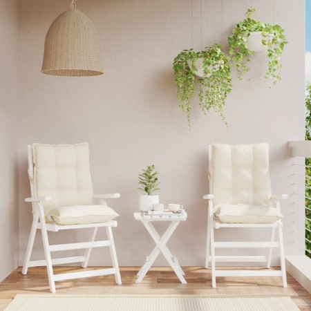 2pcs Low Back Chair Cushions Cream Oxford Fabric by , Cushions for chairs and sofas - Ref: Foro24-377677, Price: 47,36 €, Dis...