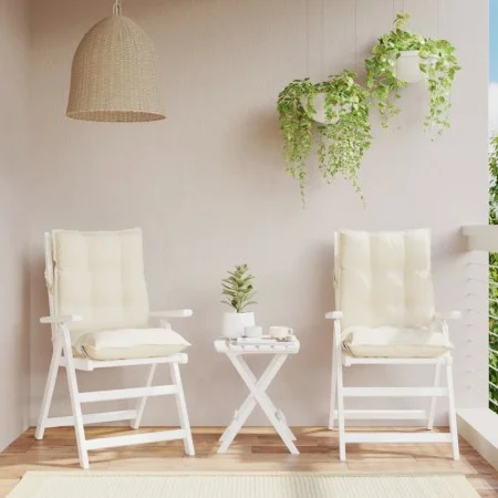2pcs Low Back Chair Cushions Cream Oxford Fabric by , Cushions for chairs and sofas - Ref: Foro24-377677, Price: 43,54 €, Dis...