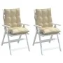 Kissen für niedrige Rückenlehne, 2 Stück, beiges Oxford-Gewebe von , Kissen für Stühle und Sofas - Ref: Foro24-377680, Preis:...