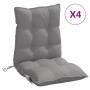 Niedriglehner-Stuhlkissen, 4 Stück, grauer Oxford-Stoff von , Kissen für Stühle und Sofas - Ref: Foro24-377675, Preis: 80,24 ...
