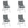 Niedriglehner-Stuhlkissen, 4 Stück, grauer Oxford-Stoff von , Kissen für Stühle und Sofas - Ref: Foro24-377675, Preis: 80,24 ...