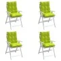 Low back chair cushions 4 pcs glossy green Oxford fabric by , Cushions for chairs and sofas - Ref: Foro24-377705, Price: 64,3...