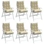 Kissen für niedrige Rückenlehne, 6 Stück, beiges Oxford-Gewebe von , Kissen für Stühle und Sofas - Ref: Foro24-377682, Preis:...