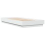 Bettgestell mit weißen LED-Leuchten 100x200 cm von , Betten und Lattenroste - Ref: Foro24-839504, Preis: 108,09 €, Rabatt: %