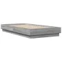 Bed frame with LED lights Sonoma gray 90x190 cm by , Beds and slatted bases - Ref: Foro24-839544, Price: 102,68 €, Discount: %