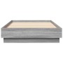 Bed frame with LED lights Sonoma gray 90x190 cm by , Beds and slatted bases - Ref: Foro24-839544, Price: 103,98 €, Discount: %