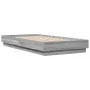 Bed frame with LED lights Sonoma gray 90x190 cm by , Beds and slatted bases - Ref: Foro24-839544, Price: 102,68 €, Discount: %