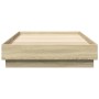 Bed frame with LED lights Sonoma oak 100x200 cm by , Beds and slatted bases - Ref: Foro24-839506, Price: 102,85 €, Discount: %
