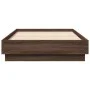 Oak brown bed frame with LED lights 75x190 cm by , Beds and slatted bases - Ref: Foro24-839552, Price: 99,58 €, Discount: %