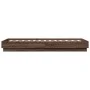Oak brown bed frame with LED lights 75x190 cm by , Beds and slatted bases - Ref: Foro24-839552, Price: 99,58 €, Discount: %