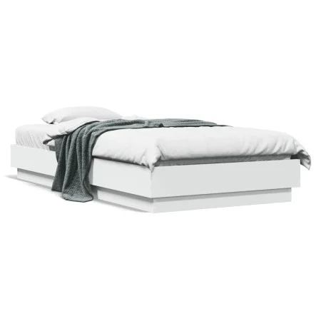 Bed frame with white LED lights 75x190 cm by , Beds and slatted bases - Ref: Foro24-839546, Price: 100,95 €, Discount: %