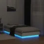 Bed frame with white LED lights 75x190 cm by , Beds and slatted bases - Ref: Foro24-839546, Price: 100,95 €, Discount: %