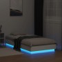 Bettgestell mit weißen LED-Leuchten 75x190 cm von , Betten und Lattenroste - Ref: Foro24-839546, Preis: 102,22 €, Rabatt: %