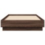 Bed frame with LED lights brown oak 100x200 cm by , Beds and slatted bases - Ref: Foro24-839510, Price: 106,65 €, Discount: %