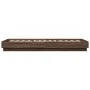 Bed frame with LED lights brown oak 100x200 cm by , Beds and slatted bases - Ref: Foro24-839510, Price: 105,34 €, Discount: %