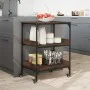 Küchenwagen aus eichenbraunem Holzwerkstoff, 60 x 41 x 80,5 cm von , Küchen- und Speisewagen - Ref: Foro24-842405, Preis: 66,...