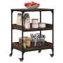 Küchenwagen aus eichenbraunem Holzwerkstoff, 60 x 41 x 80,5 cm von , Küchen- und Speisewagen - Ref: Foro24-842405, Preis: 66,...