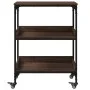 Küchenwagen aus eichenbraunem Holzwerkstoff, 60 x 41 x 80,5 cm von , Küchen- und Speisewagen - Ref: Foro24-842405, Preis: 66,...