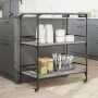 Sonoma grauer Küchenwagen aus Holzwerkstoff, 100,5 x 50 x 105 cm von , Küchen- und Speisewagen - Ref: Foro24-842334, Preis: 8...